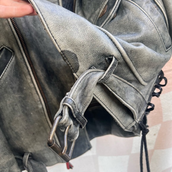 FirstGear Hein Gericke Motorcycle Biker Leather Jacket Mens Med - Picture 4 of 16